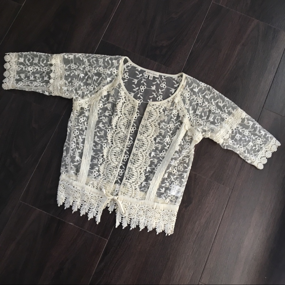 ❤️💚✨HOST PICKED✨ Ivory Lace Jacket - Picture 2 of 6